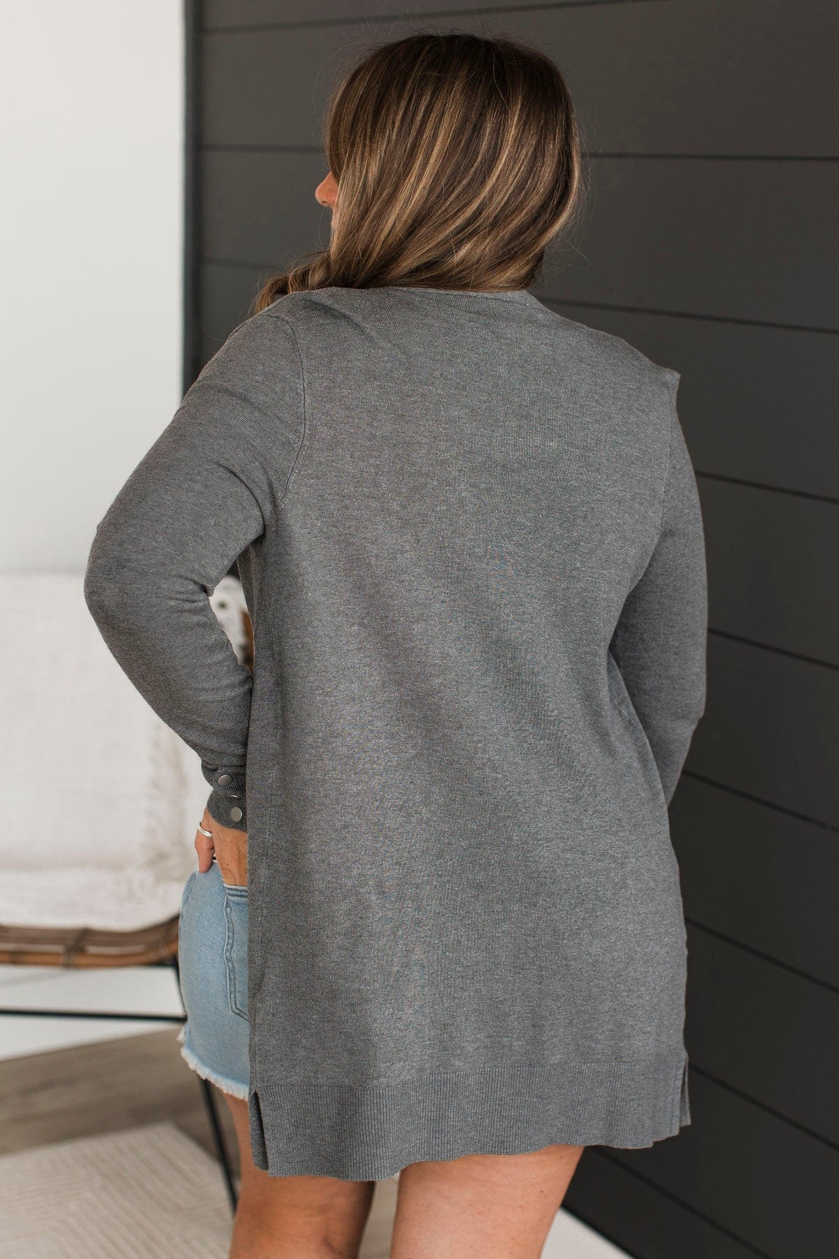 Always Impressive Knit Cardigan- Charcoal – The Pulse Boutique
