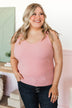 Feeling The Moment Knit Tank Top- Light Pink