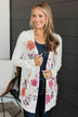 Any Day Now Floral Cardigan- Ivory & Magenta