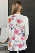 Any Day Now Floral Cardigan- Ivory & Magenta