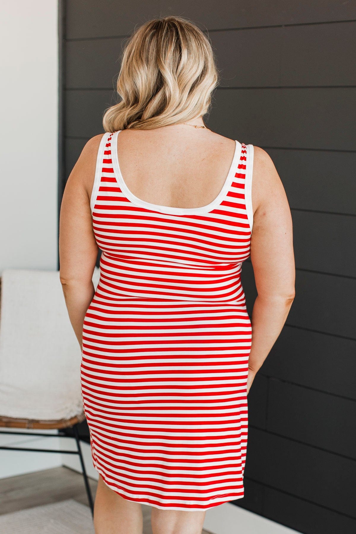 Seen It All Striped Dress- Red & White – The Pulse Boutique