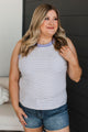 Meant To Amaze Striped Tank Top- Lavender