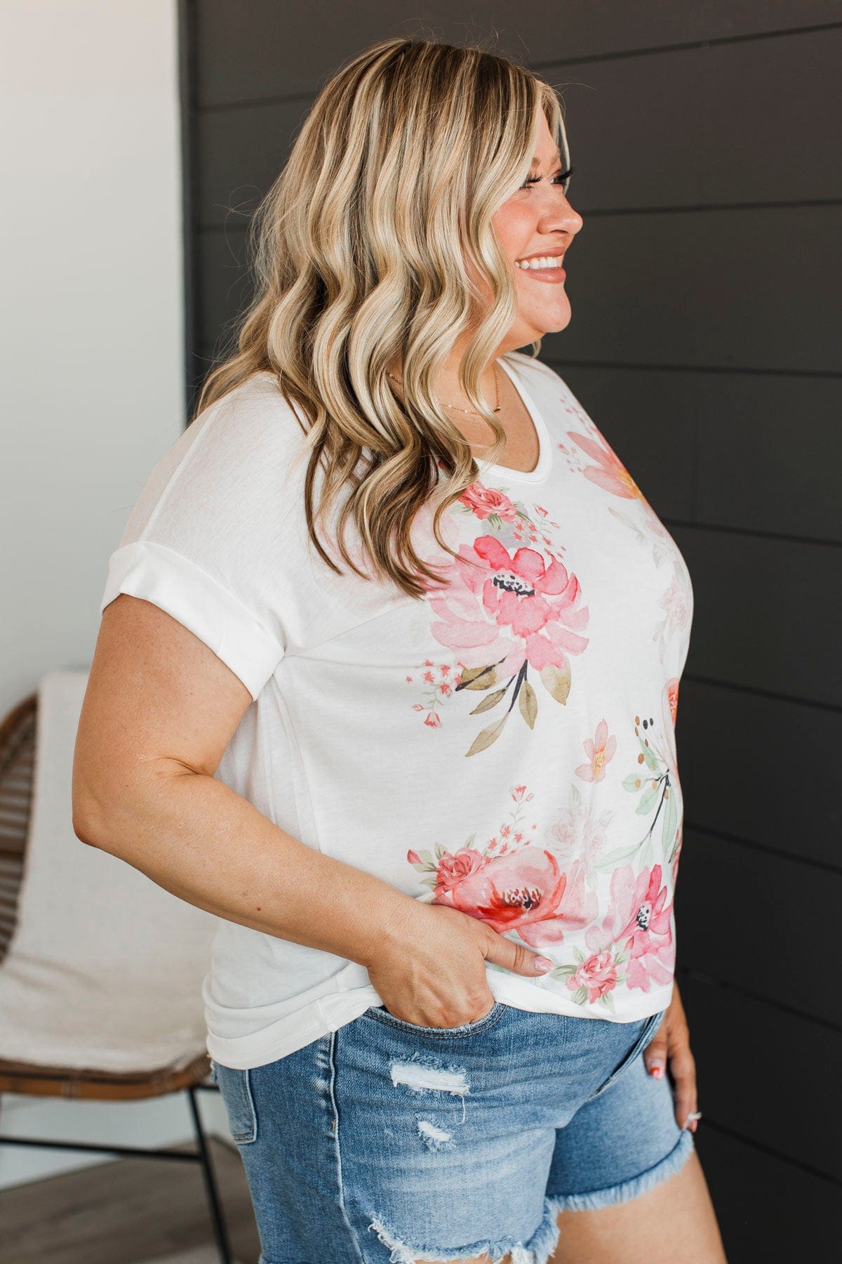 Rain Or Shine Floral Top- Ivory