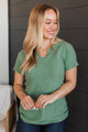 Word Around Town Knit Top- Sage