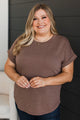 Cheer Me Up Short Sleeve Top- Brown