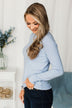 Lost In Your Love Knit Sweater- Periwinkle