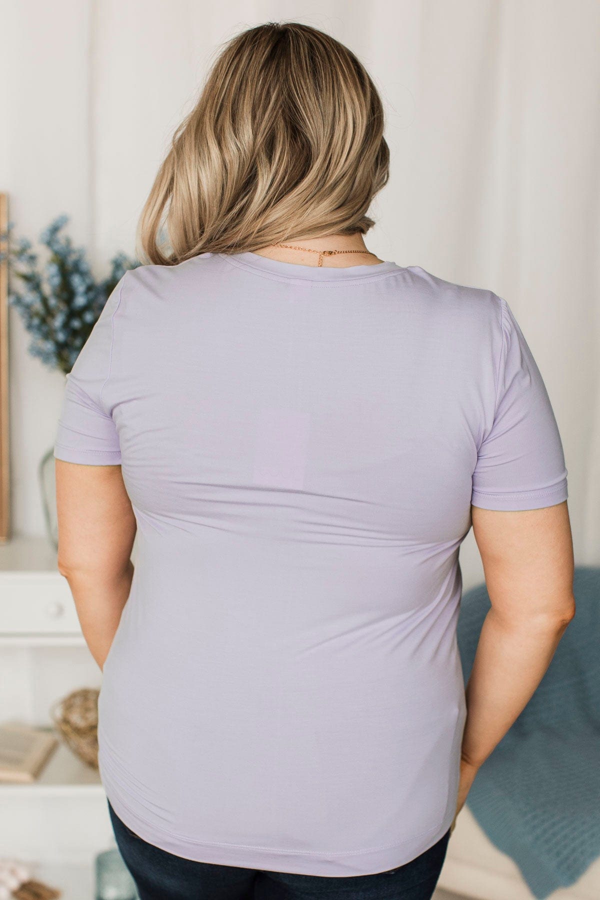 Casual Crush Short Sleeve Top- Pale Lavender