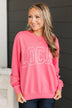 "Local" Crew Neck Pullover- Pink