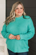 Captivating In Color Knit Sweater- Dark Mint
