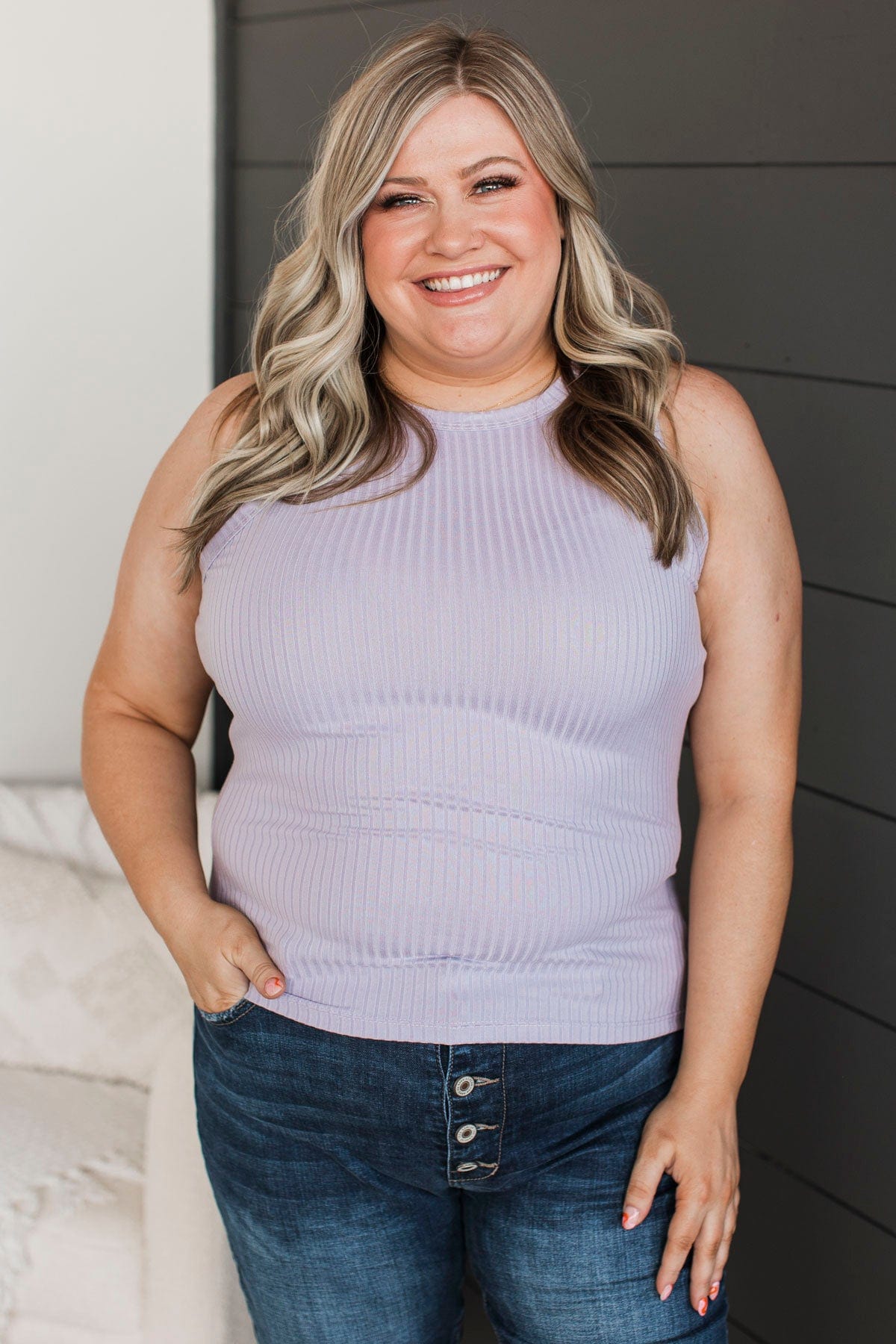 Build Me Up Ribbed Tank Top- Lavender – The Pulse Boutique
