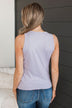Build Me Up Ribbed Tank Top- Lavender