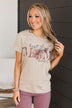 "Best Mom Ever" Graphic Tee- Taupe