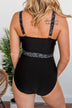Beach Party One-Piece Swimsuit- Charcoal Leopard Print