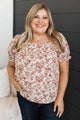 Leave Them Fascinated Floral Top- Cream