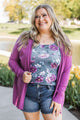 Many Reasons Lightweight Cardigan- Dark Orchid