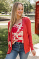 Many Reasons Lightweight Cardigan- Tomato