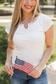 Sweet Charms Short Sleeve Top- Off-White