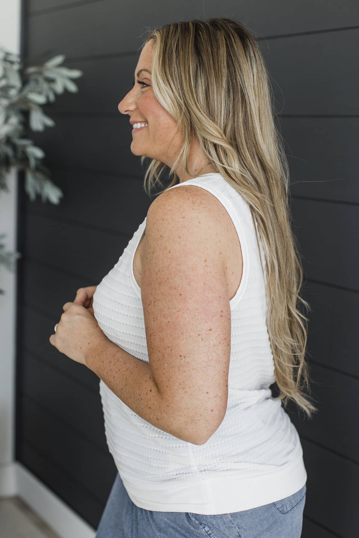 Walk With Confidence Knit Tank Top- Ivory
