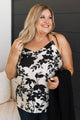 Feeling Superb Floral Tank Top- Black