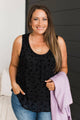 Feeling Delightful Floral Tank Top- Black