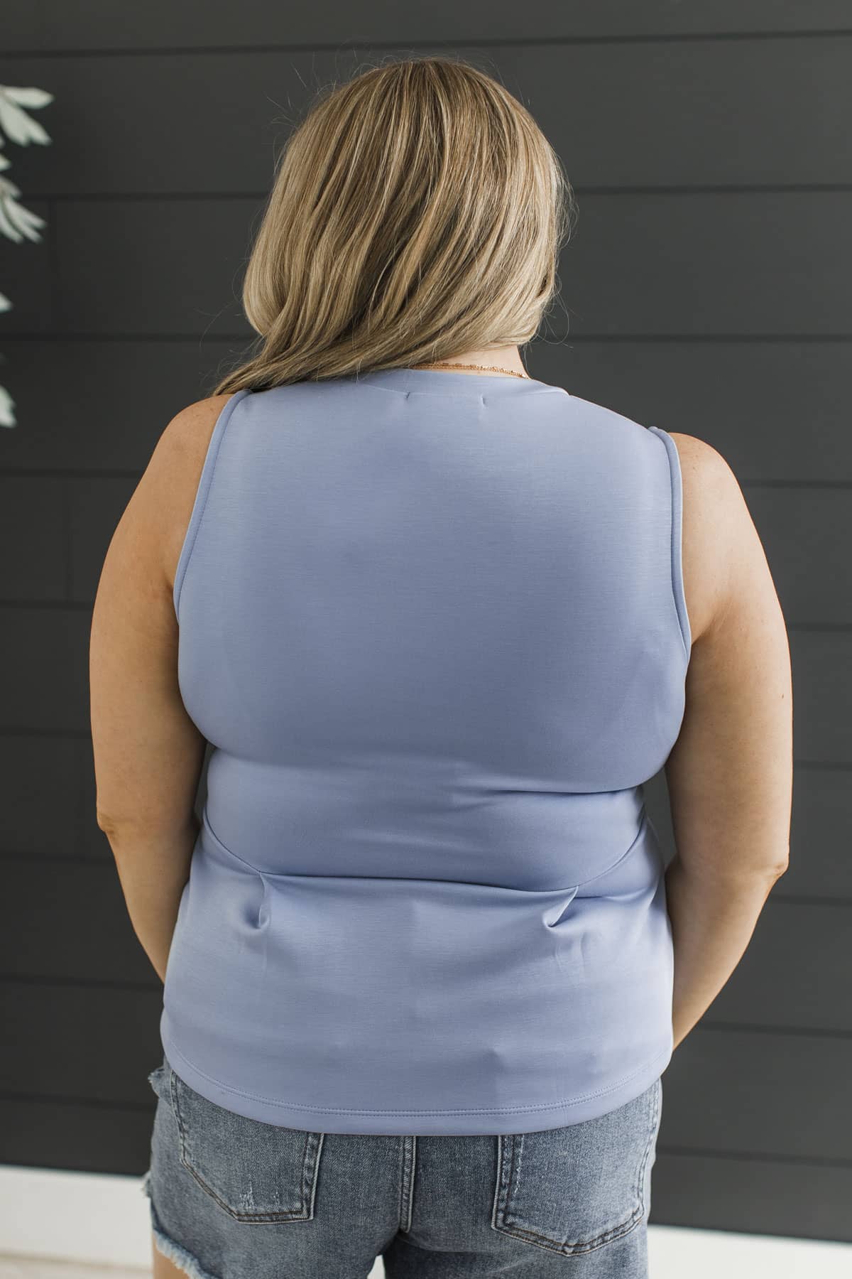 Love Looks Good Peplum Tank Top- Periwinkle