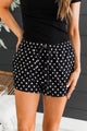 Cozy & Content Polka Dot Lounge Shorts- Black & White