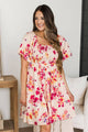 Fulfilling Destinies Floral Mini Dress- Cream