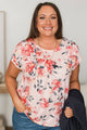 Feels Like A Fairytale Floral Top- Blush