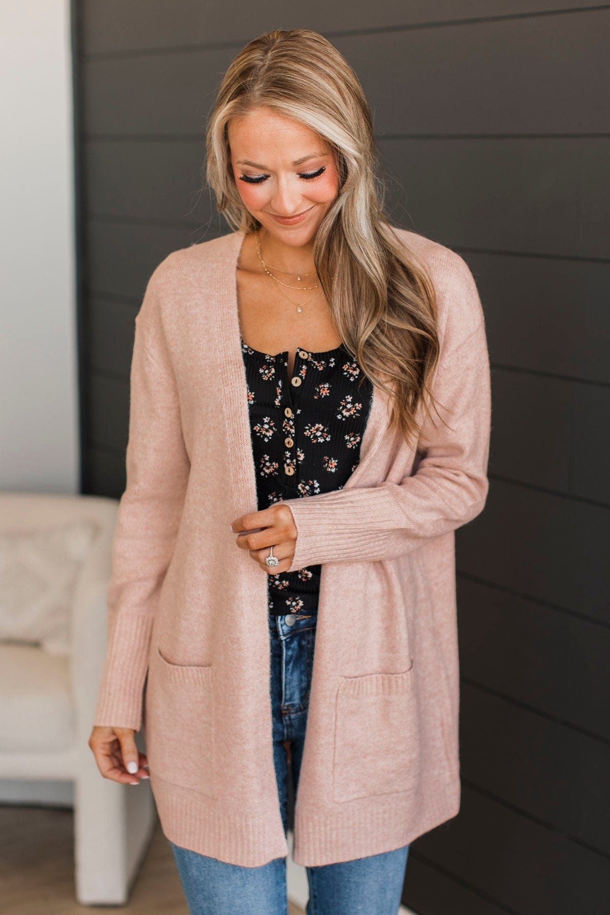 Cardigan dusty pink outlet