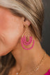 Natural Appeal Teardrop Earrings- Pink