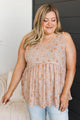 Enchanting Endeavors Floral Babydoll Tank Top- Dusty Pink