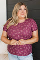 Eager For The Day Floral Top- Dark Mauve