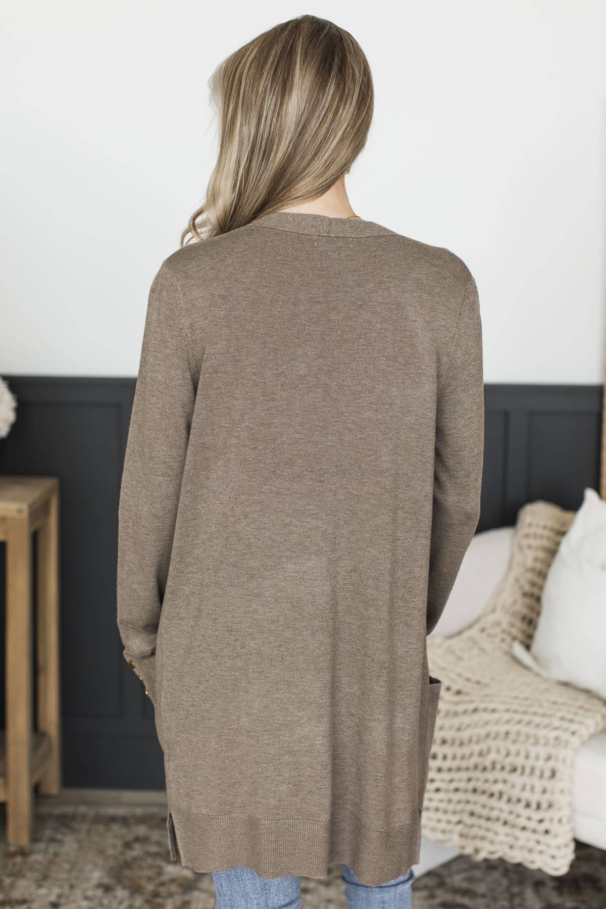 Always Impressive Knit Cardigan- Mocha