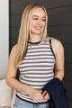 Almost Irresistible Striped Tank Top- Navy & Ivory