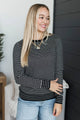 Important Lessons Striped Knit Sweater- Black