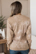 "Happy Always" Bleached Long Sleeve Top- Tan