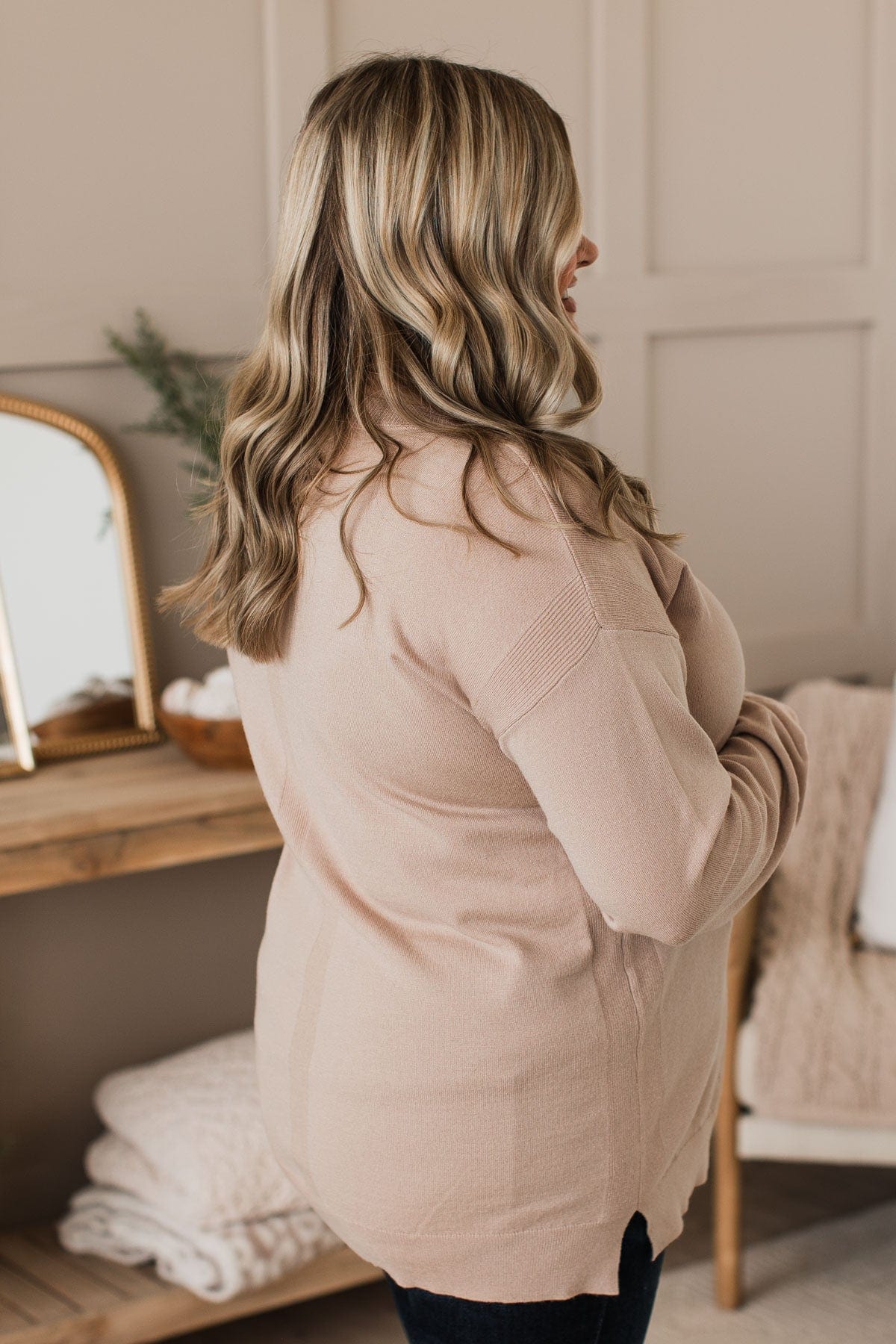 Plus size taupe sweater on sale