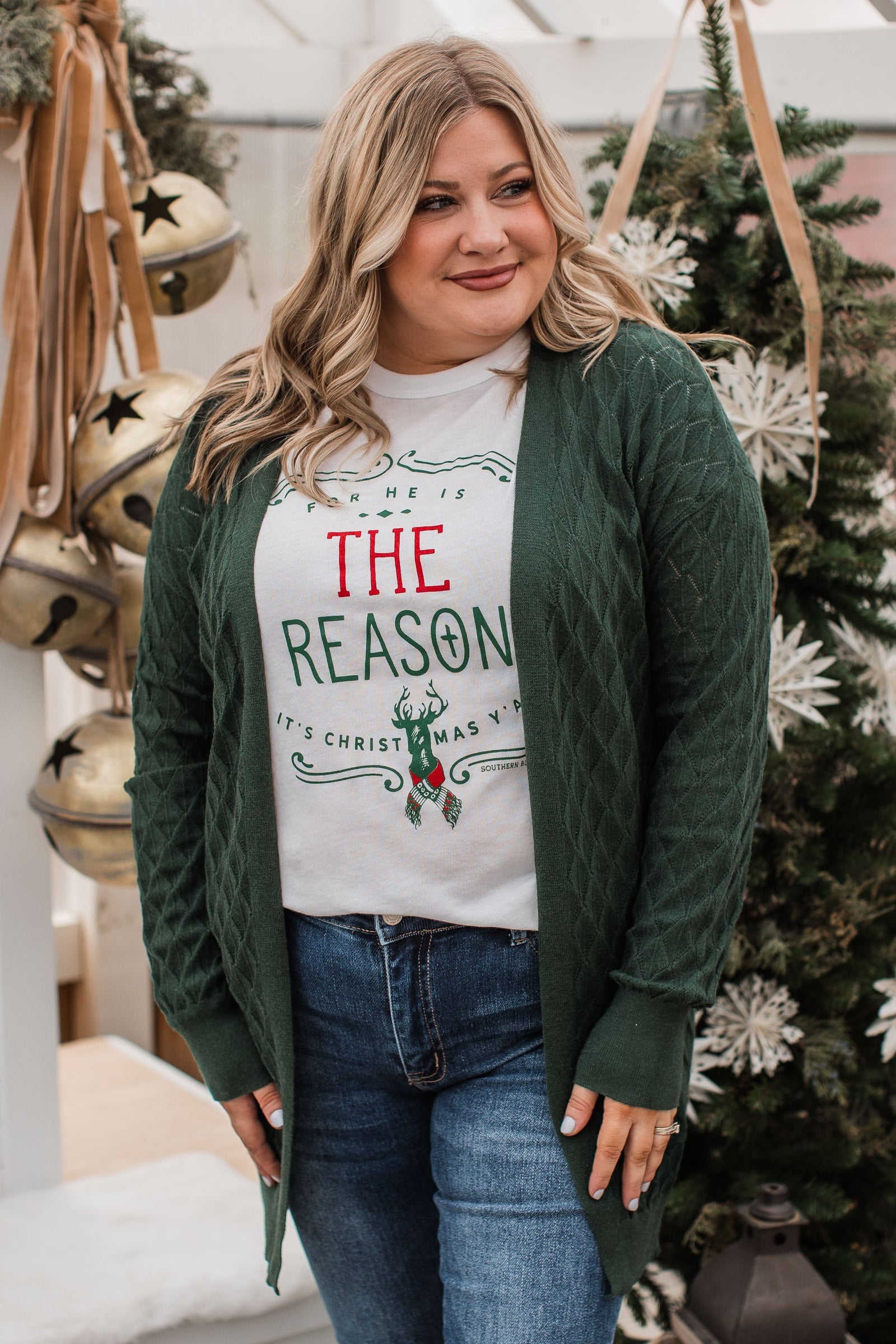 Time Stands Still Knit Cardigan- Hunter Green