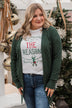 Time Stands Still Knit Cardigan- Hunter Green