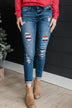 KanCan Mid-Rise Ankle Skinny Jeans- Estelle Wash