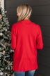 Time To Be Alive Drape Cardigan- Red