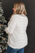 Look Within Striped Knit Top- Heather Grey & Ivory