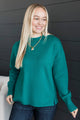 Truly Marvelous Mock Neck Sweater- Jade Blue