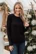 Second Glance Knit Sweater- Black