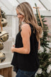Cute By Design V-Neck Sleeveless Top- Black