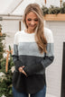 Stunning Sights Knit Sweater- Grey & Black