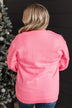 "Merry & Bright" Crew Neck Pullover- Neon Pink