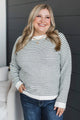 Authentic Moments Striped Sweater- Off-White & Forest