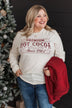 "Premium Hot Cocoa" Graphic Top- Cream