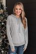 Only Yours Hooded Knit Top- Heather Grey